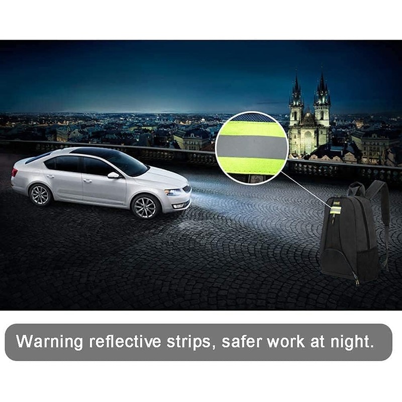 EHRBGK Tool Backpack Work Backpack Men, Electrician Tool Bag Waterproof