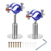 sourcing map 2Pcs Stainless Steel Pipe Supports Wall Mount Ceiling