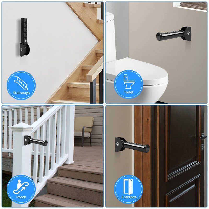 Flip Up Grab Bar for Doorway,Door Assistant Support Grip Handle,Wall