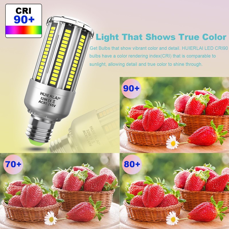 Radar Motion Sensor LED light bulbs, 32W Daylight White 6000K