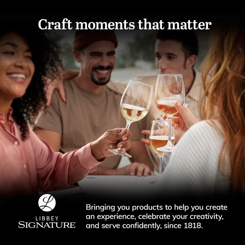 Libbey 4 Piece Signature Kentfield Classic White Wine Set, 13