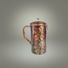Rastogi Handicrafts Pure Copper Jug Screen Printed pitcher (1 Pitcher)