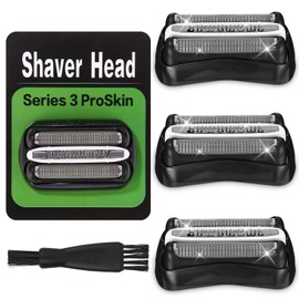 3 Pack Replacement Shaver Head for Braun Series 3, 32B Compatible with Braun S3 3040S, 3000S, 310S, 300S and More, Shaving Head Replacement for Braun Series 3, Accessories for a Close Shaving