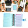 A6 PU Notebook Binder with Transparent Card Pocket Magnet Clasp