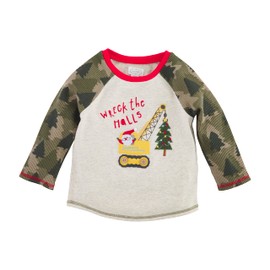 Mud Pie Boys Tee, Wreck The Halls, Medium