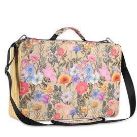 Shulaner 500 Slots Colored Pencil Case Organizer with Zipper Large Capacity Flower Pen Holder Bag for Painter or Artist (Yellow, Small Slots)