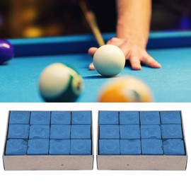 Natudeco 24Pcs Billiard Cue Chalk Pool Cue Sticks Tip Chalk NoSlip Billiard Pool Table Spots Cue Stick Chalks Dry Chalk Accessory(Blue)