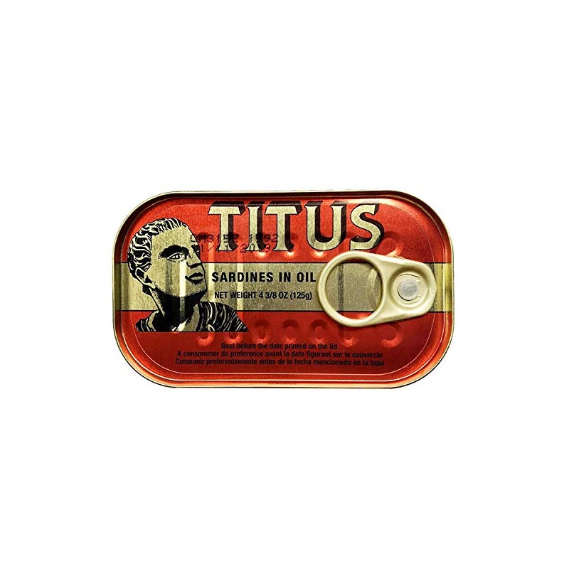 Titus Sardines 4.4 Ounce (125g) 10 Packs