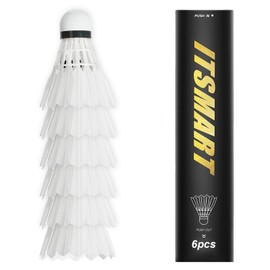 Rthynti 6Pcs Shuttlecocks Badminton, Professional Duck Feather Badminton, Shuttlecocks with Stability and Balance for Professional Training Or Family Outdoor Sports