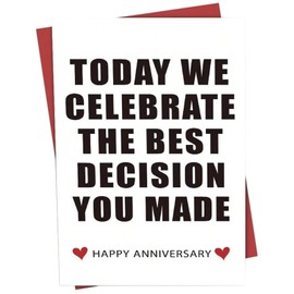 YQQZQ Funny and Sincere Words Card,Perfect For Mother Father Wife Husband Boyfriend Girlfriend (Decision)