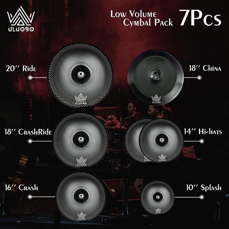 ULUOBO Low Volume Cymbal Pack 7 Pieces