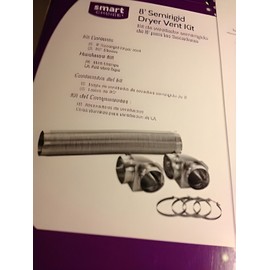 SMART CHOICE Frigidaire Smart Choice 8' Simi-rigid Dryer Vent Kit -2 Elbows -4 Clamps-& Tape