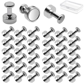Audamp Audamp Magnete Magnettafel Neodym Magnete Stark Pinnwand mit Aufbewahrungsbox für Kühlschrank Kegelmagnete Notenmagnete vernickelter Stahl Magnete (40 Stück)