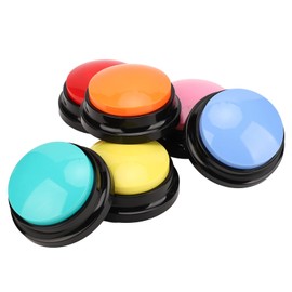 6-Color Voice Recording Button, Dog Buttons for Communication, Pet Training Buzzer, 30 Seconds and Playback, Talking Buttons for Cats, Dogs, Pets