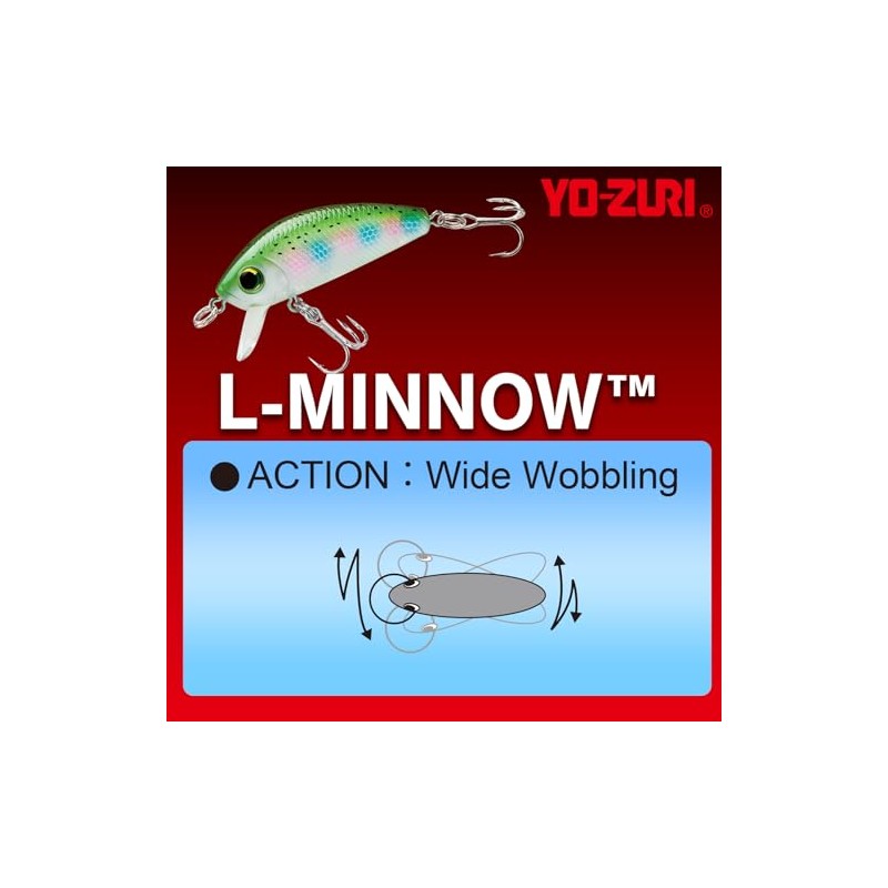 YO-ZURI F1168-YP-Yellow Perch Minnow L Minnow Small Lure 2.6 inches