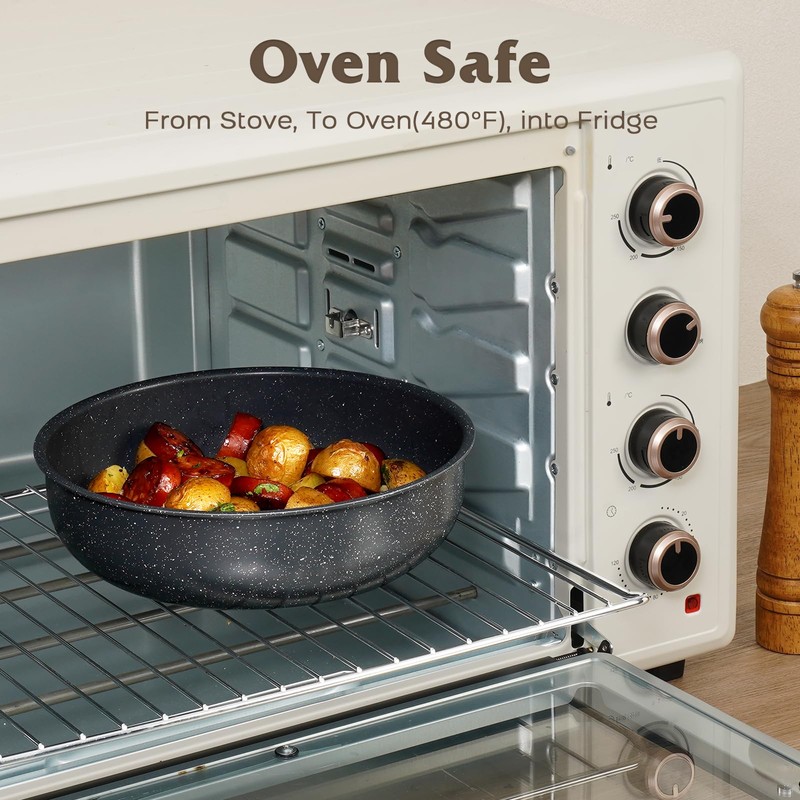 SODAY 17 Pcs Pots and Pans Set Non Stick, Cookware