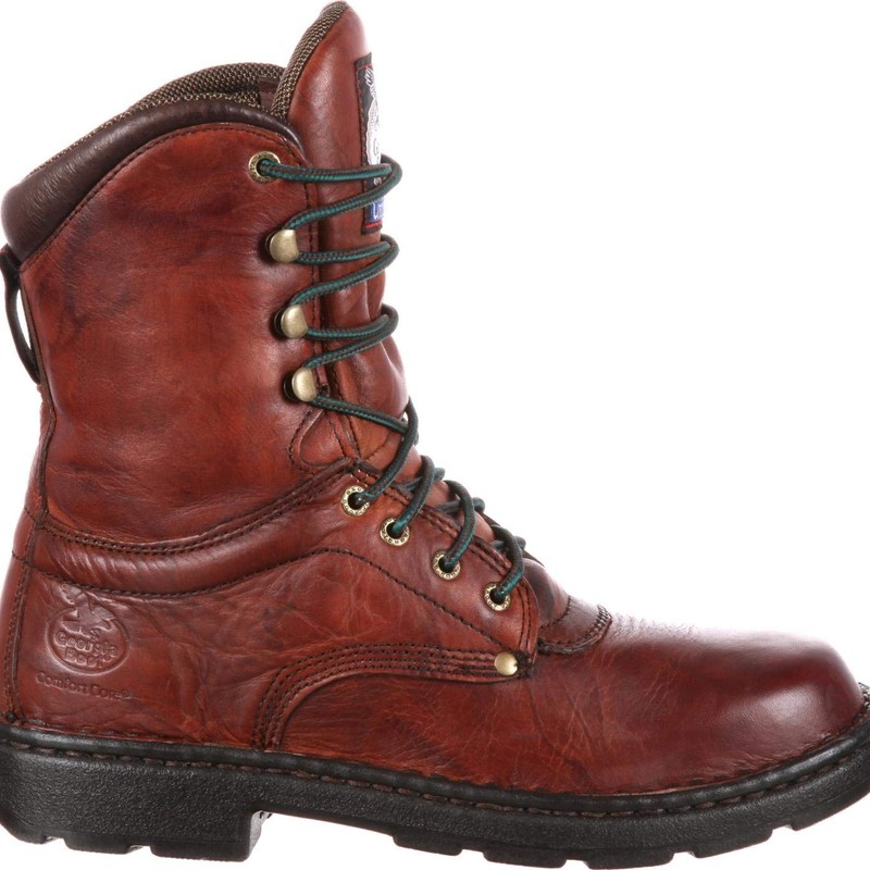 GEORGIA BOOT Eagle Light Work Boot, Russet Wildwood, Size 10(M)