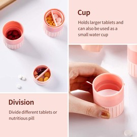 Triturador de Pastillas Cortador Molinillo Multifunción Trituradora de Píldoras Pulverizador de Molienda ​Tabletas de Corte Medicinal Caja de Almacenamiento para Hogar Viajes Dispensador de Pastillas