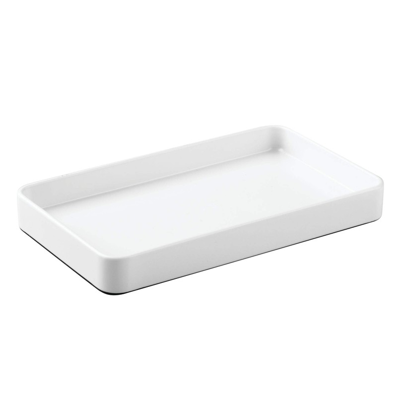 iDesign Gia Metal Guest Towel Tray, Non-Slip Vanity Board for