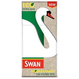 SWAN Extra Slim 'ECO BIODEGRADABLE' 120 Pre Cut Filter Tips (10)