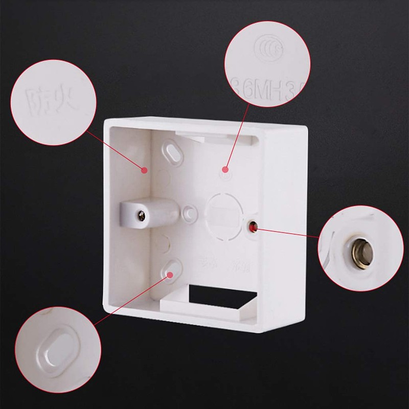Buwei 86 x 86 PVC thickening junction box wall mount
