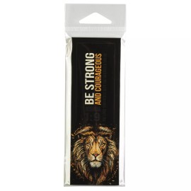 Dicksons Be Strong and Courageous Golden Lion 6.5 inch Paper Bookmark Pack of 12