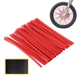 Spoke Reflectors Bicycle Spoke Covers, Pack of 72 Spoke Reflectors Bicycle Children, Spoke Covers for Motorcycle, Spoke Cover Universal, Motorcycle Spoke Cover, Red