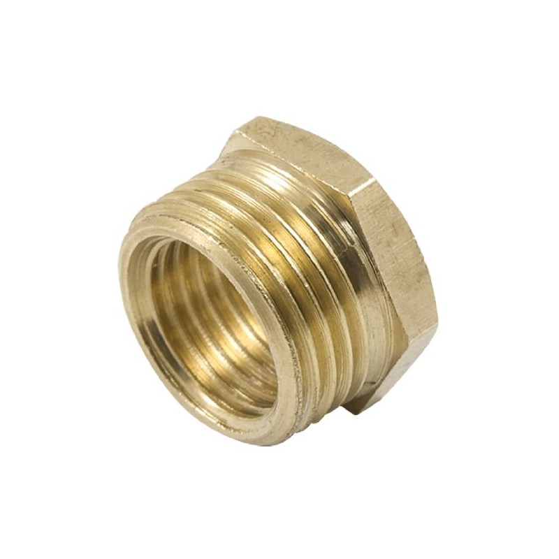sourcing map 16mm Male to 12mm Female Brass Hex Head