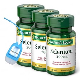 Beyondeals Bundle of Plastic Hand Sanitizer Dispenser - 6x5cm, and Selenium 200 mcg, 100 Tablets Pack of 3, Pack of 3