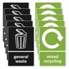 HARY 10Pack Recycling Stickers for Bins - 15x10cm General Waste