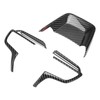 3pcs Steering Wheel Trim Kit Carbon Fiber Color ABS Frame