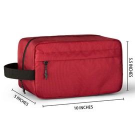 Vorspack Vorspack Toiletry Bag Hanging Dopp Kit for Men Water Resistant Shaving Bag with Large Capacity for Travel - Maroon