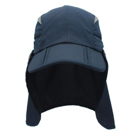 Magracy Wide Brim Sun Hat for Women Men Mesh UPF50+ Neck Flap Hat Quick Dry Navy Navy Blue 58, navy