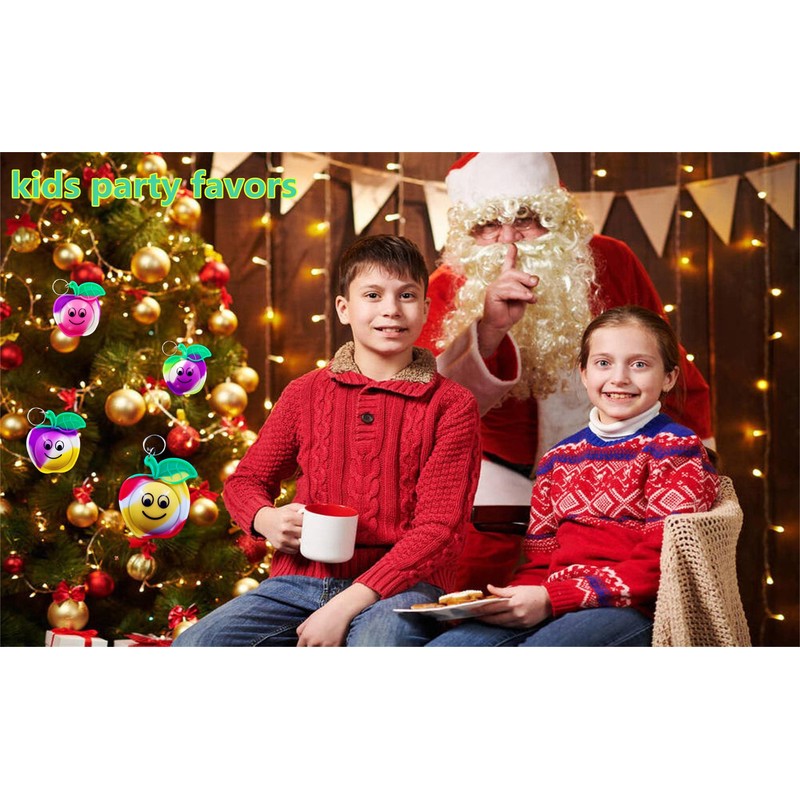 20 Packs Bulk Apple Fidget Bubble Mini Pop Backpack Key