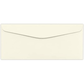 LUXPaper #10 Commercial Flap Business Envelopes | 4 1/8" x 9 1/2" | Natural Linen | 24lb. Text | 250 Qty