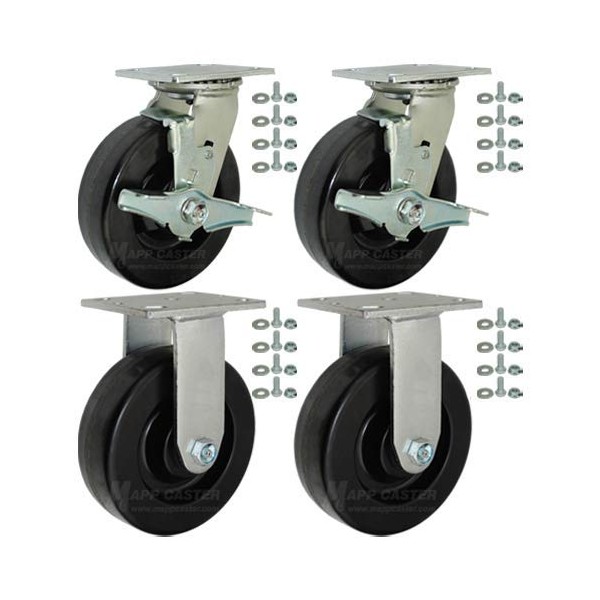 Toolbox Caster Set - Heavy Duty 6" Phenolic Wheels |