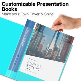 Dunwell Binder with Plastic Sleeves 12-Pocket (3 Pack, Aqua) - Presentation Book, 8.5 x 11 Portfolio Folder with Clear Sheet Protectors, Displays 24-Page Documents, Certificates, Important Papers