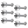 Linian Pack of 6 Stainless Steel Round Wall Hooks Towel