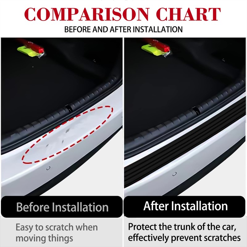 xbrtaia Rear Bumper Protector, Self-contained Viscose Natural Rubber Material Car