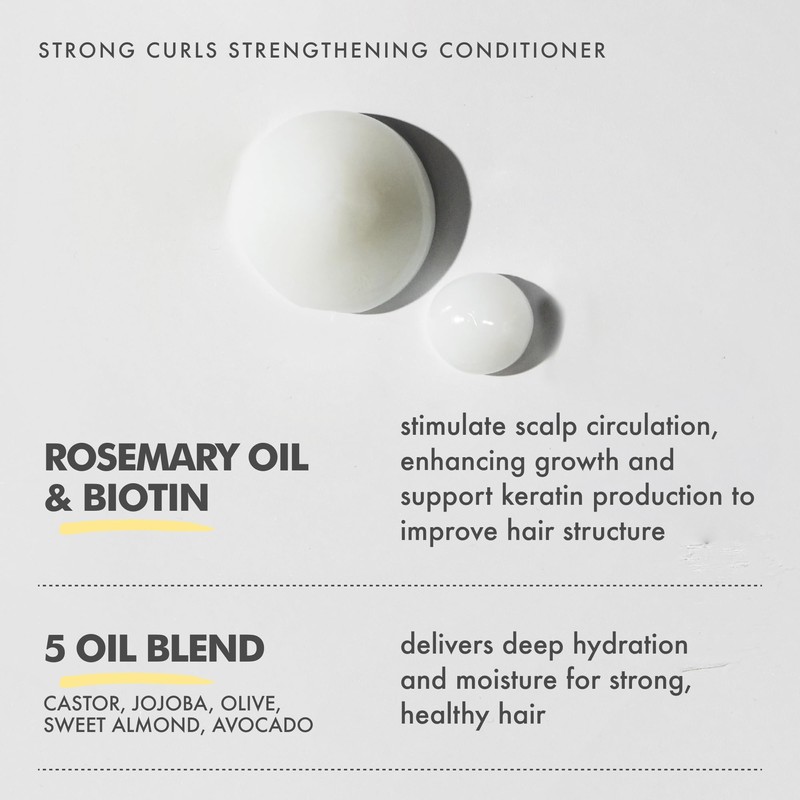Umberto Giannini Strong Curls Rosemary Oil Strengthening Conditioner for Curly,