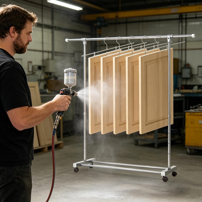 Cabinet Door Painting Hanger System with Drying Rack, 10Pack 360°
