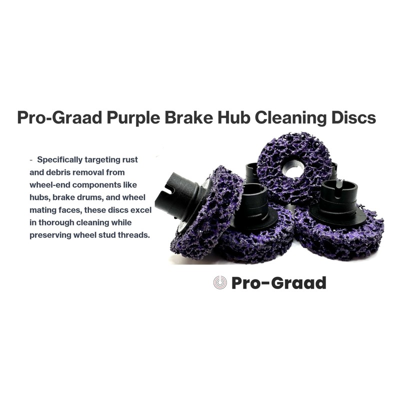 Pro-Graad 7 Piece 1-1/2” Brake Hub Cleaning Disc Kit, Impact