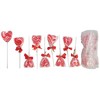 Naturejam Red Heart Lollipops 24 Count-Individually Wrapped Hard Candy For
