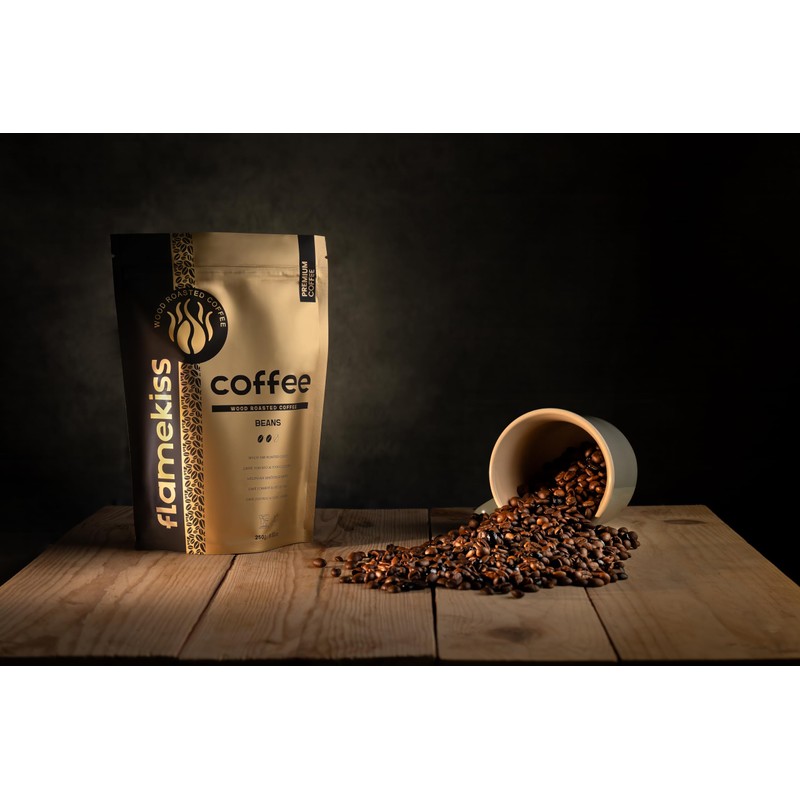 Flamekiss Coffee Beans 250 g - Premium Artisan Wood Fire