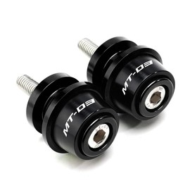 MOWOK Fit For YAMAHA MT03 MT-03 2015 2016 2017 2018 2019 2020 2021 2022 2023 2024 2025 Motorcycle Accessories 6MM Swingarm Spools Slider M6 Stand Screws (Black)