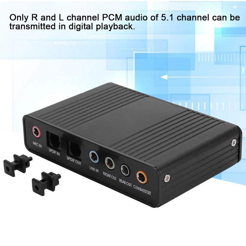External Sound Card for Laptop, DM HD10 Aluminium Sound Card