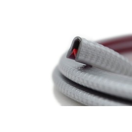 SMI - Edge protection profile KS1-2SG for 1-2 mm PVC with steel insert silver self-clamping without glue - edge protection, piping profile, edge profile, edge protection strip for car doors, sheets (1