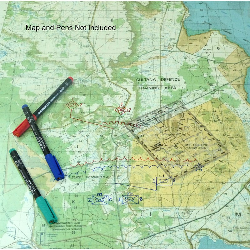 MTT PL - Vui-Tui Map Marking Protractor for Military map