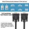 DTECH DB9 RS232 Serial Cable Null Modem Male to Female