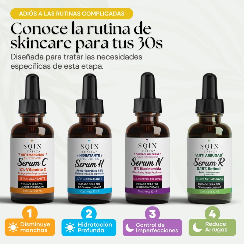 Sqin Luxiena Serum Baba de Carcacol Coreano, Snail Mucin Regenera,